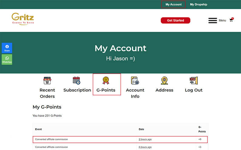 Gritz Dropship G-Points converted